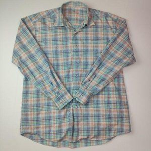 Alan Flusser Plaid Long Sleeve Button Down